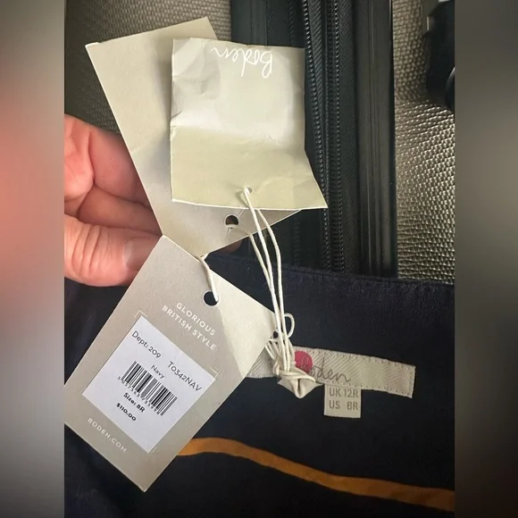 NWT Boden fully lined button front linen pencil skirt US 8 - Picture 2 of 6